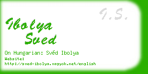 ibolya sved business card
